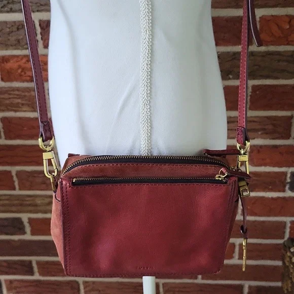 Fossil Campbell Leather Crossbody Bag - Picture 10 of 11